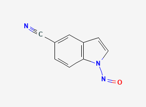 Two-dimensional chemical structure of 1-Nitroso-1H-indole-5-carbonitrile