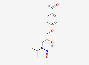 Two-dimensional chemical structure of N-Nitroso Metoprolol EP Impurity C