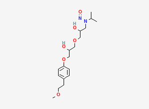 Two-dimensional chemical structure of N-Nitroso Metoprolol EP Impurity J