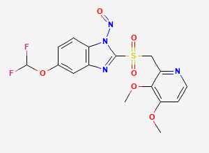 Two-dimensional chemical structure of N-Nitroso Pantoprazole EP Impurity A