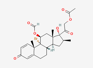 Two-dimensional chemical structure of Beclomethasone Bromo Impurity, CAS 1564242-51-8
