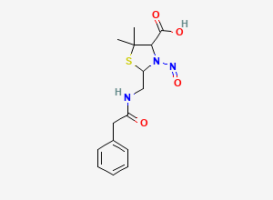 Two-dimensional chemical structure of N-Nitroso Benzylpenilloic Acid