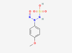 Two-dimensional chemical structure of 2-(4-methoxyphenyl)-2-nitrosohydrazine-1-sulfonic acid
