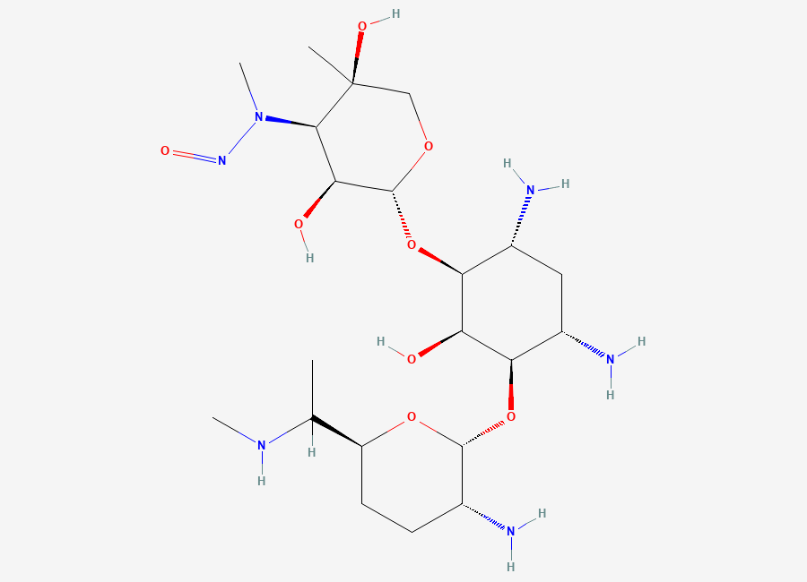 Two-dimensional chemical structure of N-Nitroso Gentamicin-1