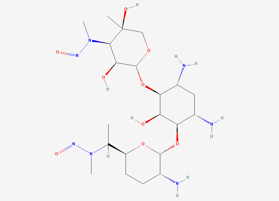 Two-dimensional chemical structure of N-Nitroso Gentamicin-2