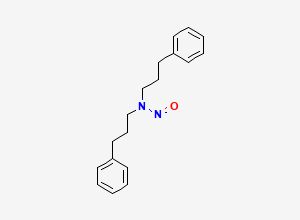 Two-dimensional chemical structure of N-Nitroso N-Desethyl Alverine, CAS 871884-77-4