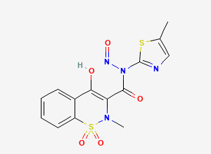 Two-dimensional chemical structure of N-Nitroso Meloxicam