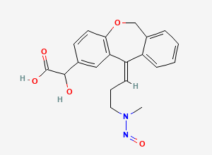 Two-dimensional chemical structure of N-Nitroso Alpha Hydroxy Olopatadine