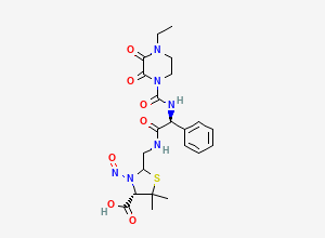 Two-dimensional chemical structure of N-Nitroso Piperacilin Impurity-2