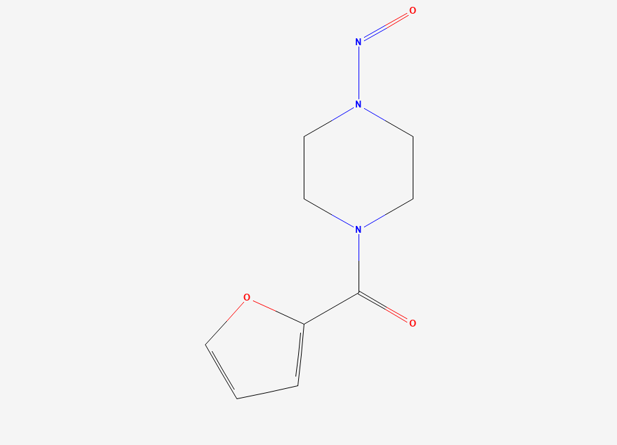 Two-dimensional chemical structure of N-Nitroso Prazosin EP Impurity D