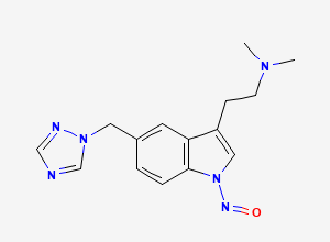 Two-dimensional chemical structure of N-Nitroso Rizatriptan