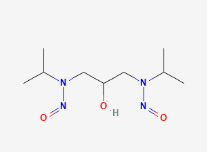 Two-dimensional chemical structure of Dinitroso Metoprolol EP Impurity M