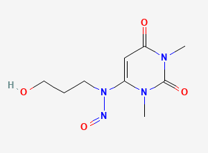 Two-dimensional chemical structure of 4-(3-Hydroxypropyl N-Nitrosamine)-1,3-dimethyluracil