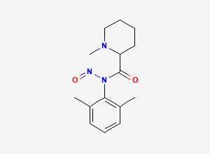 Two-dimensional chemical structure of N-Nitroso Mepivacaine