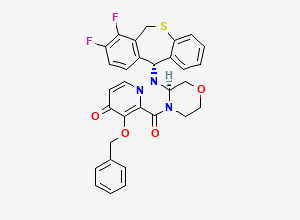 Two-dimensional chemical structure of Baloxavir Marboxil Impurity 12, CAS 2543960-74-1