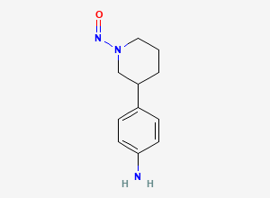Two-dimensional chemical structure of 4-(1-nitrosopiperidin-3-yl)aniline