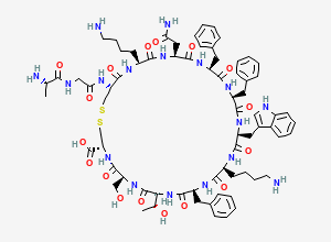 Two-dimensional chemical structure of Somatostatin EP Impurity B/ Des-Thr10-somatostatin, CAS 85734-83-4