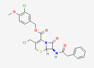 Two-dimensional chemical structure of Cephalosporin Impurity F, CAS 1269661-24-6