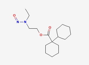 Two-dimensional chemical structure of N-Nitroso Desethyl Dicycloverine