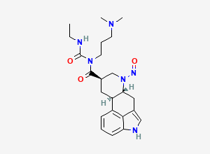 Two-dimensional chemical structure of N-desallyl-N-Nitroso-Cabergoline