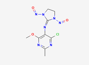 Two-dimensional chemical structure of Moxonidine Imine Nitroso Impurity