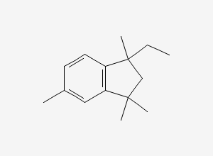 Two-dimensional chemical structure of 1-ethyl-1,3,3,5-tetramethyl-2H-indene, CAS 29641-87-0