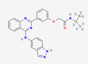 Two-dimensional chemical structure of Belumosudil-D7