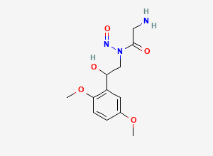 Two-dimensional chemical structure of N-Nitroso Midodrine Impurity