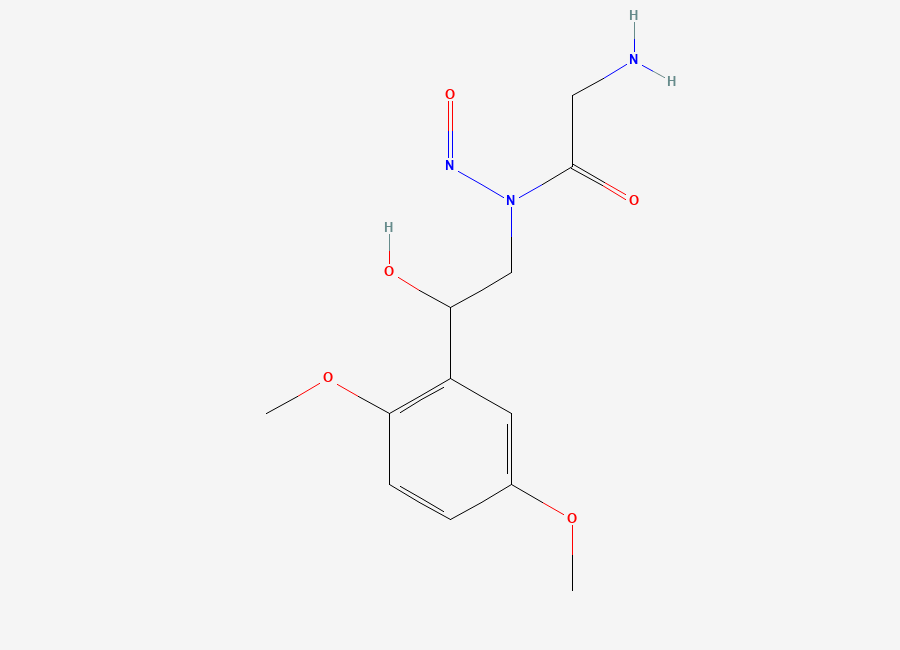 Two-dimensional chemical structure of N-Nitroso Midodrine Impurity