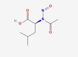 Two-dimensional chemical structure of N-Nitroso Leucine Impurity /N-Acetyl-N-nitroso-L-leucine, CAS 78814-91-2