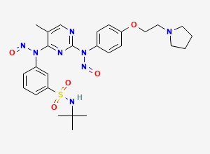 Two-dimensional chemical structure of N-Nitroso Fedratinib Impurity 1