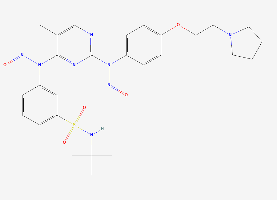 Two-dimensional chemical structure of N-Nitroso Fedratinib Impurity 1