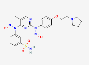 Two-dimensional chemical structure of N-Nitroso Fedratinib Impurity 3