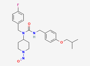 Two-dimensional chemical structure of N-Nitroso Desmethyl Pimavanserin