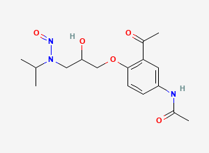 Two-dimensional chemical structure of N-Nitroso Acebutolol EP Impurity B