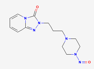 Two-dimensional chemical structure of N-Nitroso Deschlorophenyl Trazodone