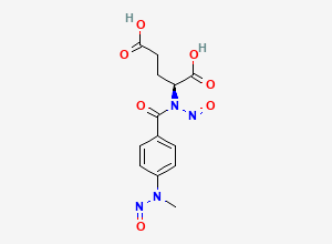 Two-dimensional chemical structure of N, N-Dinitroso Methotrexate EP Impurity L