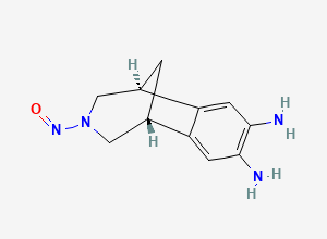Two-dimensional chemical structure of 3-nitroso-2,3,4,5-tetrahydro-1H-1,5-methanobenzo[d]azepine-7,8-diamine, CAS 2803960-64-5