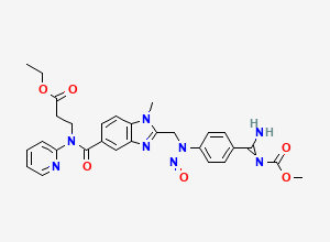 Two-dimensional chemical structure of N-Nitroso N-Methoxycarbonyl Dabigatran Ethyl Ester