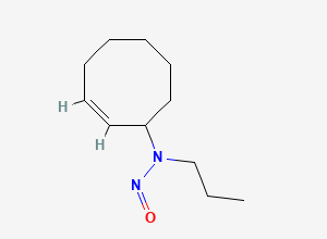 Two-dimensional chemical structure of N-Nitroso N-propylcyclooct-2-en-1-amine