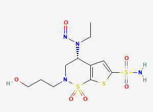Two-dimensional chemical structure of N-Nitroso O-Desmethyl Brinzolamide