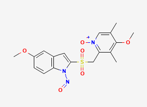 Two-dimensional chemical structure of N-Nitroso Omeprazole EP Impurity I