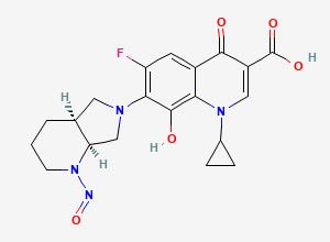 Two-dimensional chemical structure of N-Nitroso Moxifloxacin Related compound E