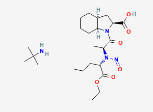 Two-dimensional chemical structure of N-Nitroso Perindopril Erbumine