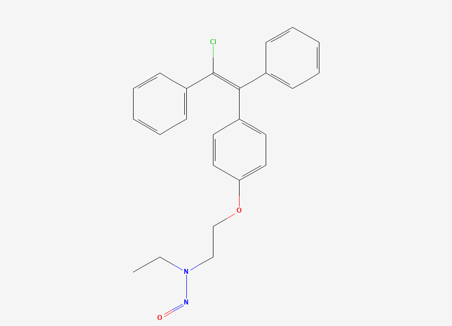 Two-dimensional chemical structure of N-Nitroso N-Desethyl Clomifene