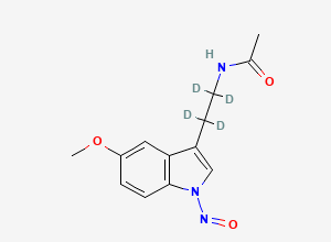 Two-dimensional chemical structure of N-Nitroso Melatonin D4
