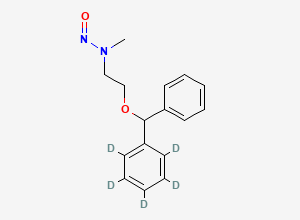 Two-dimensional chemical structure of N-Nitroso N-Desmethyl Diphenhydramine-D5
