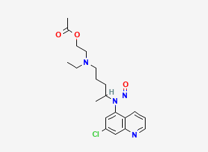 Two-dimensional chemical structure of N-Nitroso Hydroxychloroquine-O-Acetate
