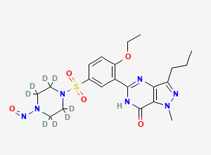 Two-dimensional chemical structure of N-Nitroso N-Desmethyl Sildenafil-D8