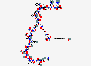 Two-dimensional chemical structure of Semaglutide Mono PEG Impurity